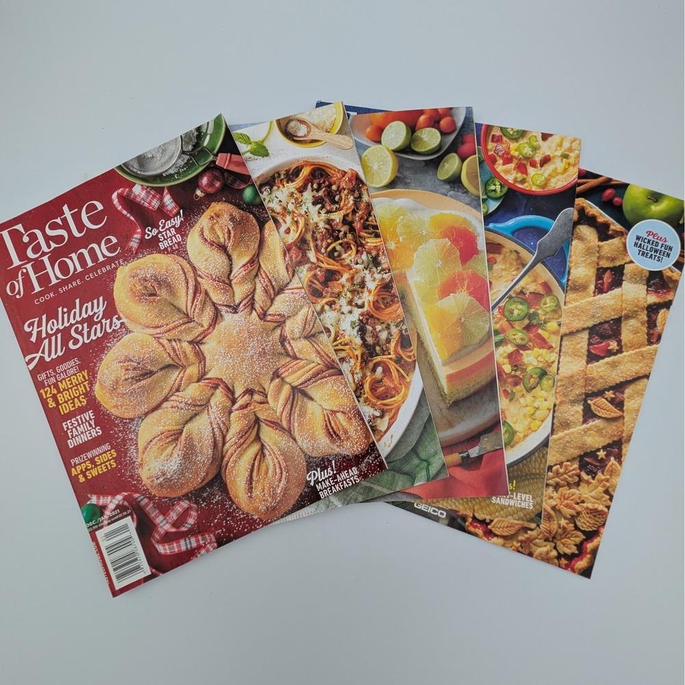 Taste of Home Magazine 2021 Lot of 5 Holiday Spring Thanksgiving Recipes Food